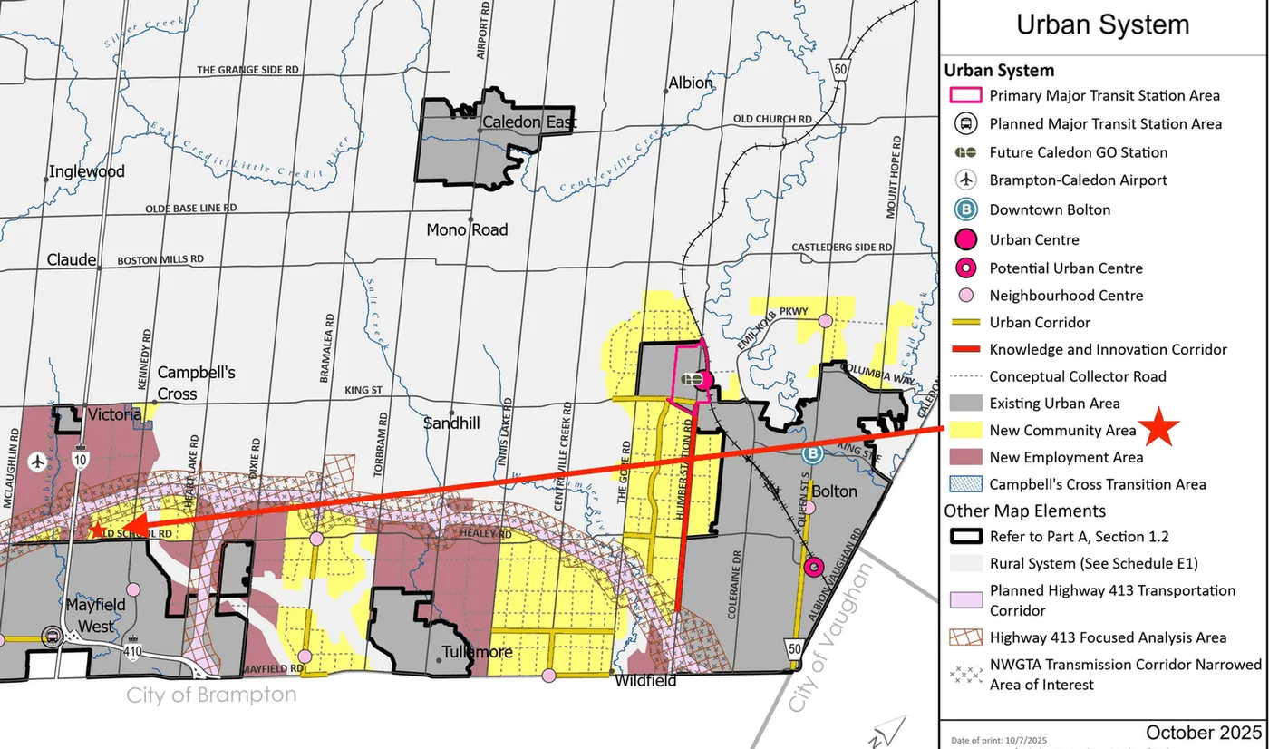 Caledon — Old School Road Growth Corridor