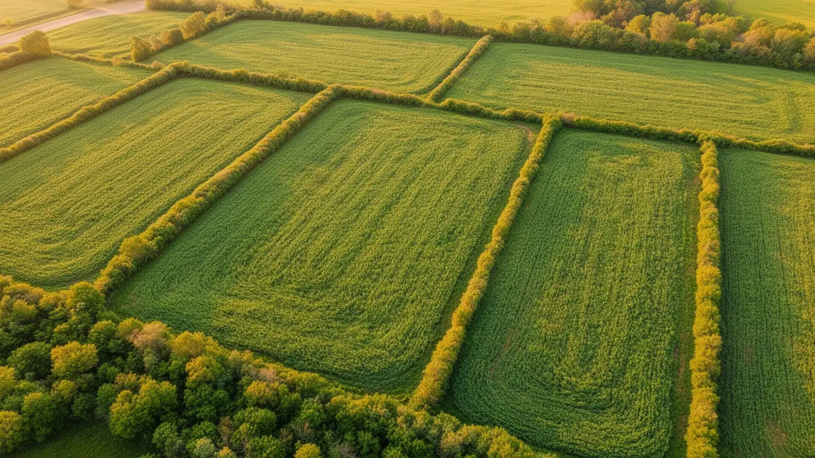 Aerial view of Southern Ontario fields