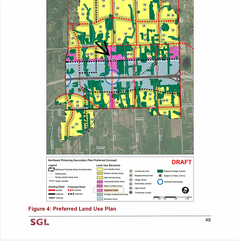 Northeast Pickering — Salem Road Lands in Regional Centre